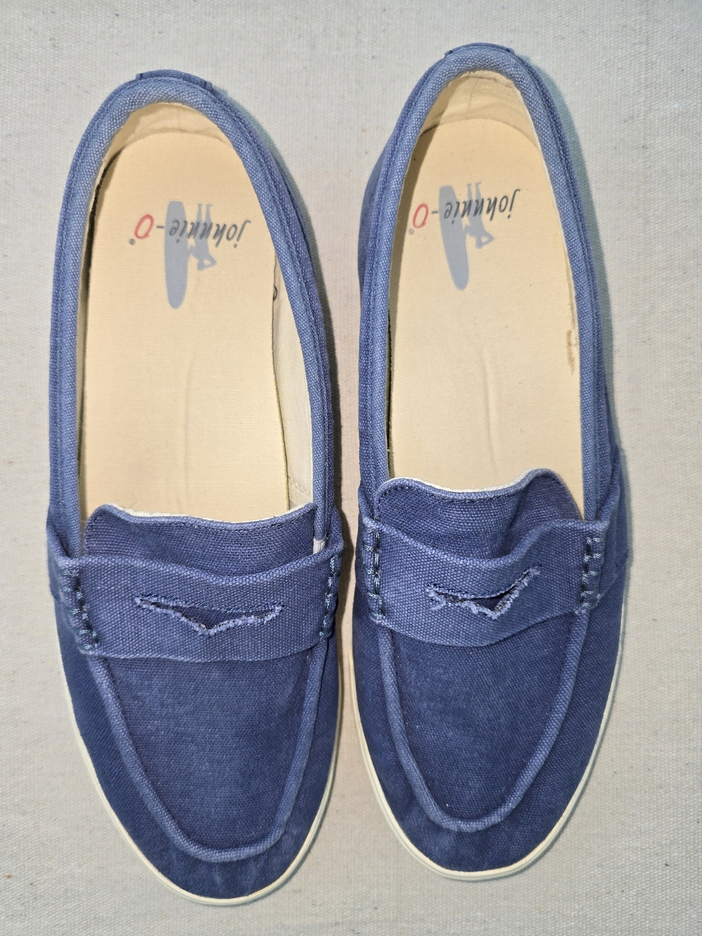 Johnnie-O Sloane Slip On Shoes Men’s Size 10 Blue Canvas Casual Loafers